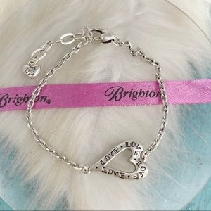 COPY - Brighton  "Love" Heart Reversible Crystal Bracelet NWOT